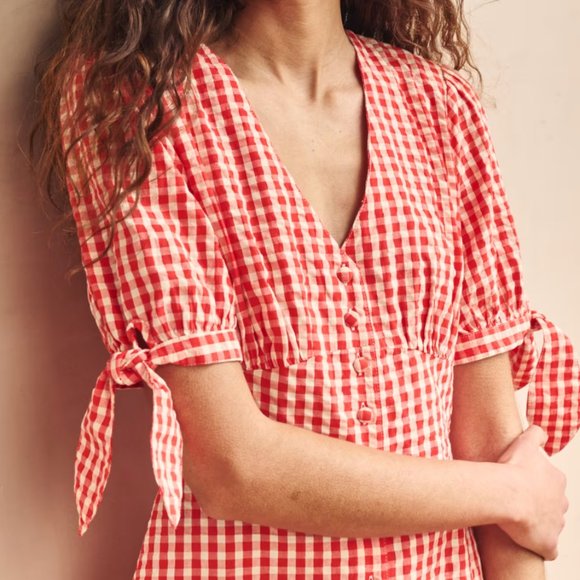 Marks&Spencer Pure Cotton V-Neck MidiTea-Dress - Picture 2 of 7